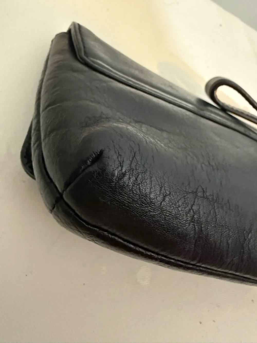 Kate Spade Chrystie Street Evan Clutch Wristlet Black Leather